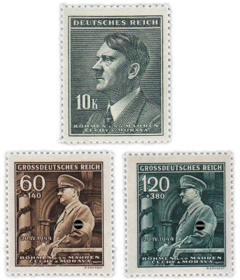 купить Германия, Третий рейх, Богемия и Моравия набор из 3 марок 1942-1944