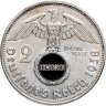 Купить Германия, Третий Рейх  2 рейхсмарки 1938, знак монетного двора "B" - Вена