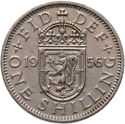 купить Великобритания 1 шиллинг (shilling) 1956 Шотландский герб - атакующий лев внутри коронованного щита