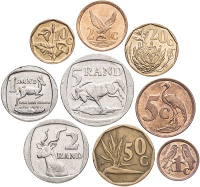 купить ЮАР, набор из 9 монет 1990-1997 годов