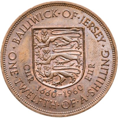 купить Джерси 1/12 шиллинга (shilling) 1960 "300 лет вступления на престол короля Карла II"