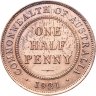 Купить Австралия 1/2 пенни (penny) 1921