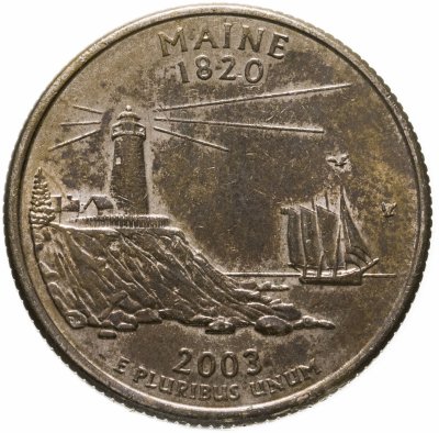 купить США 1/4 доллара (квотер, 25 центов) 2003 "Штат Мэн"