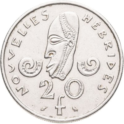 купить Новые Гебриды 20 франков (francs) 1970