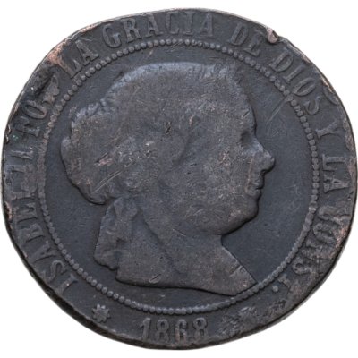 купить Испания 5 сентимо (centimos) 1868 Барселона