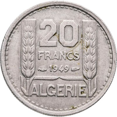 купить Французский Алжир 20 франков (francs) 1949