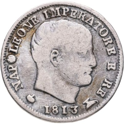 купить Королевство Италия 5 сольдо 1813 М с портретом Наполеона Бонапарта