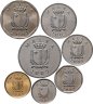 Купить Мальта - набор 7 шт - 1, 2, 5, 10, 25, 50 центов + 1 лира 1991 - 2007