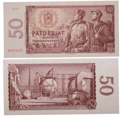 купить Чехословакия 50 крон 1964 серия J