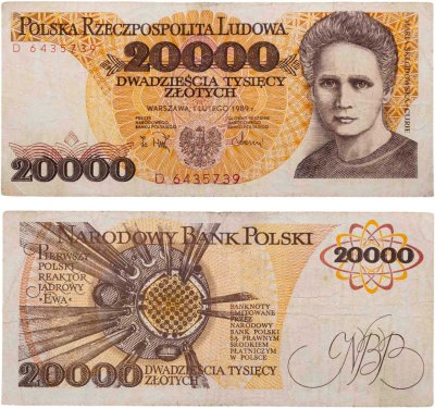 купить Польша 20000 злотых 1989