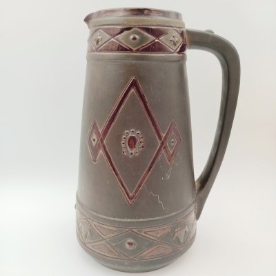 купить Кувшин с рельефным геометрическим декором на тулове, керамика, люстр, Грузия, 1950-1980 гг.