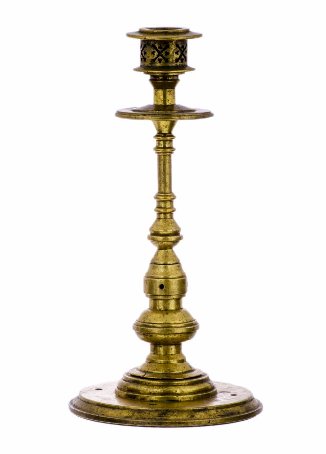 купить Подсвечник для одной свечи с прорезным декором, бронза, литье, Российская Империя, 1870-1917 гг.