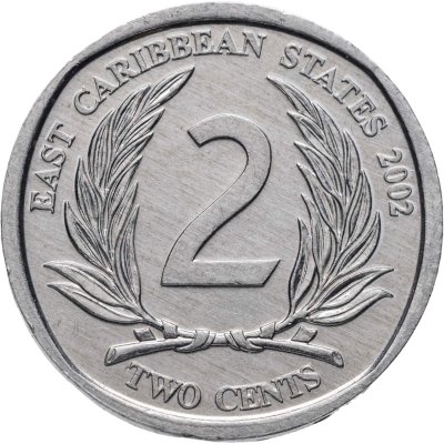 купить Восточные Карибы 2 цента 2002