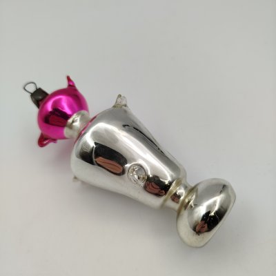 купить Ёлочная игрушка "Самовар", стекло, краска, металл, СССР, 1950-1970 гг.