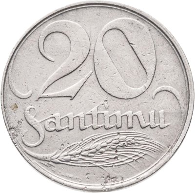 купить Латвия 20 сантимов (santimu) 1922