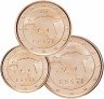 Купить Эстония набор монет от 1 до 5 евро центов 2011 (3 штуки)