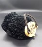 Купить Сумочка дамская винтажная с ажурной крышкой, пластик, бархат, металлический бисер, СССР, 1950-1980 гг.