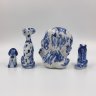 Купить Набор "Собачки" из 4-х статуэток (в подборе), фарфор, роспись, Объединение «Гжель», Россия, 1986-2000 гг.