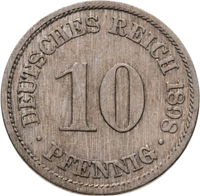купить Германия 10 пфеннигов 1898 "А"