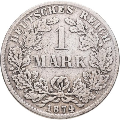 купить Германия 1 марка 1874 D знак монетного двора: "D" - Мюнхен