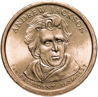 купить США 1 доллар (dollar) 2008 P "7-й президент США - Эндрю Джексон" знак монетного двора "P" - Филадельфия