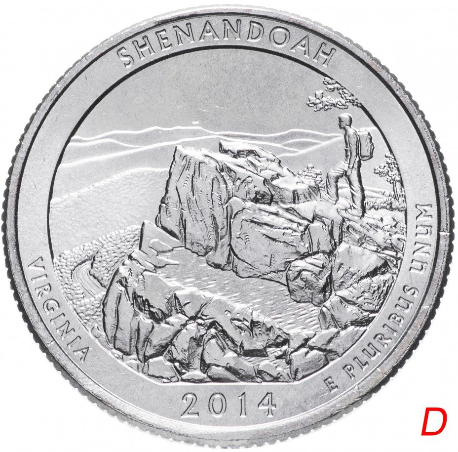 купить США 1/4 доллара (25 центов, квотер) 2014 D — "Национальный парк Шенандоа" (22-й парк)