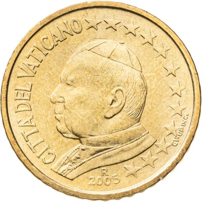 купить Ватикан 50 центов (cents) 2005 "Портрет Папы Иоана Павла II"