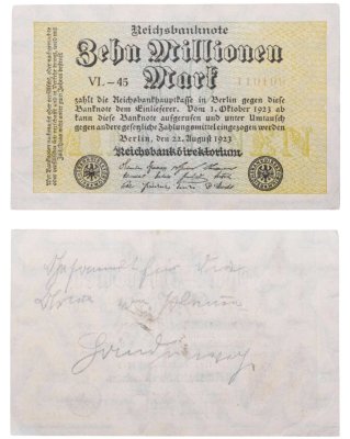 купить Германия 10000000 марок 1923