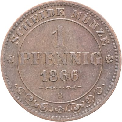 купить Германия, Саксония 1 пфенниг 1866