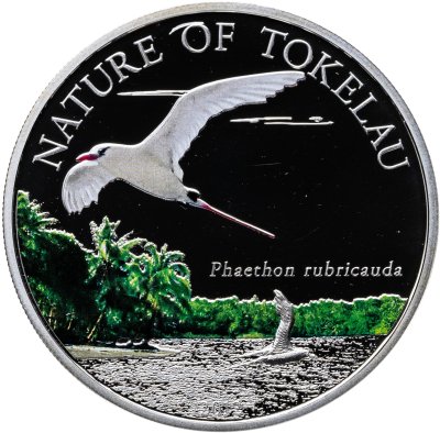 купить Токелау 5 долларов 2012 "Птица Краснохвостый фаэтон" с сертификатом