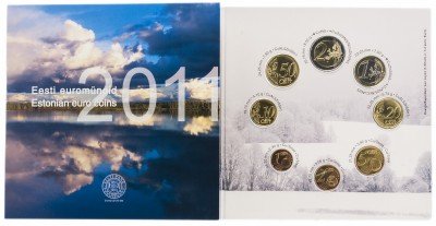 купить Эстония, официальный годовой набор монет евро 2011 года (8 монет в буклете)