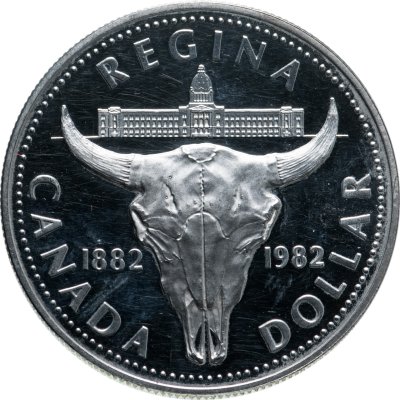 Купить Канада 1 доллар (dollar) 1982  100 лет городу Реджайна