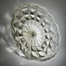 Купить Конфетница (миниатюрная тортница) с рельефным декором, стекло, Гусевской хрустальный завод (Гусь-Хрустальный), СССР, 1930-1950 гг.