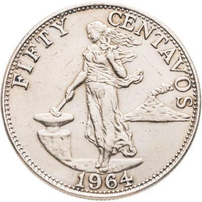 купить Филиппины 50 сентаво (centavos) 1964