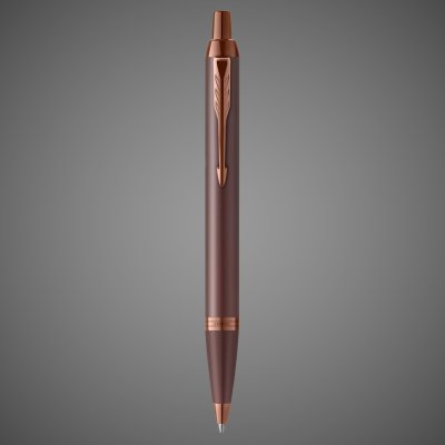 Купить Шариковая ручка Parker IM Monochrome Brown, стержень:M, цвет чернил: blue, в подарочной упаковке., Покрытия: PVD-покрытие, лак, латунь, 2026 г.
