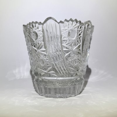 купить Сахарница/конфетница с резным декором, хрусталь, алмазная грань, СССР, 1970-1990 гг.