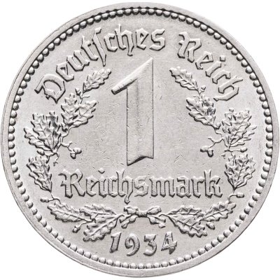 купить Германия, Третий рейх 1 рейхсмарка 1934 F