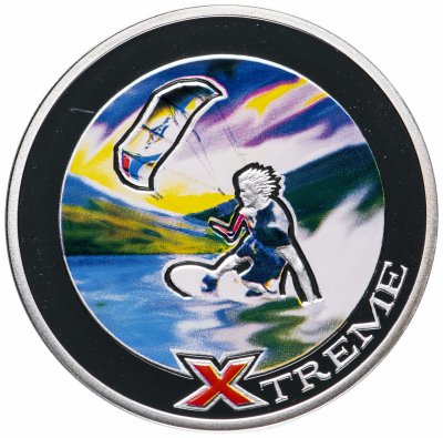 купить Андорра 10 динеров 2008 "Экстремальные виды спорта: кайтсёрфинг"