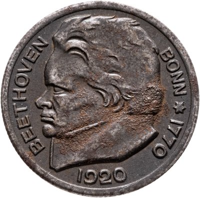 купить Германия (Бонн) нотгельд 50 пфеннигов 1920 "Людвиг ван Бетховен"
