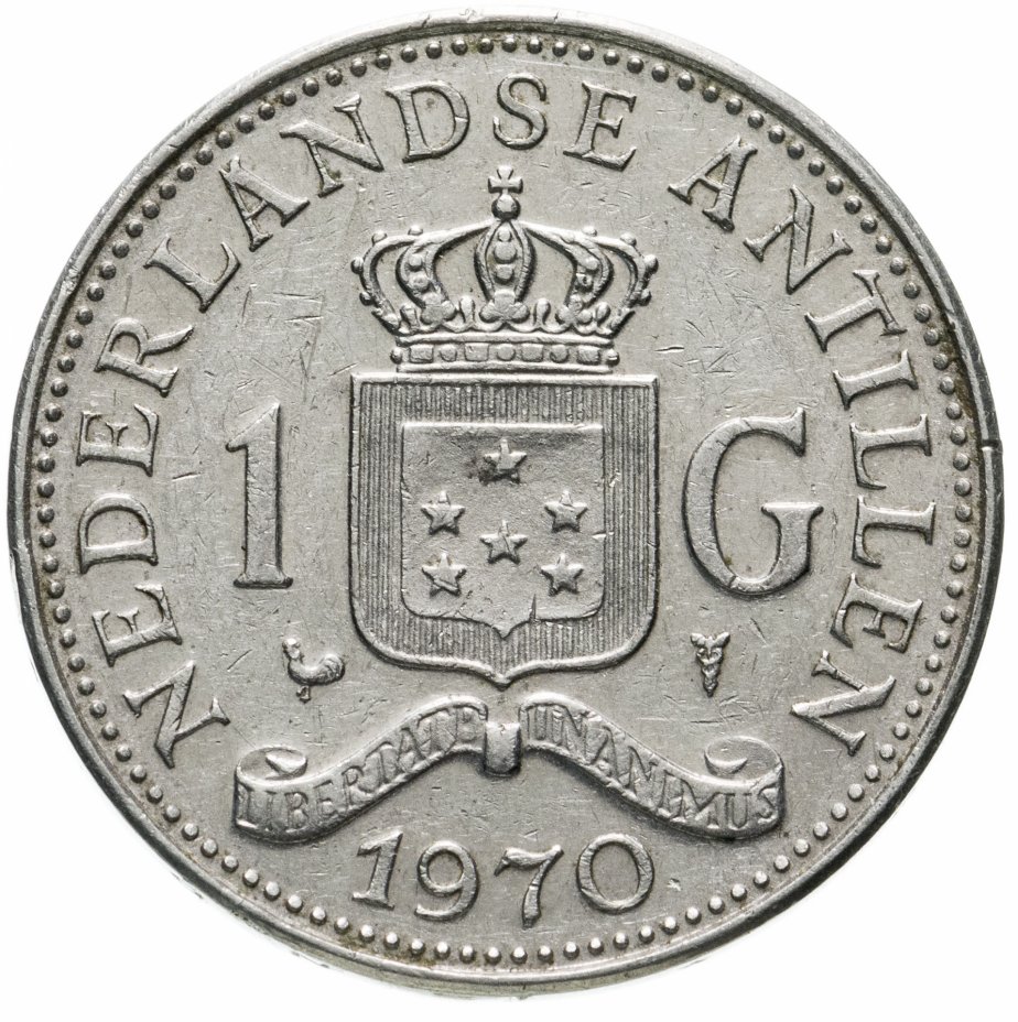 купить Нидерландские Антильские острова 1 гульден (gulden) 1970