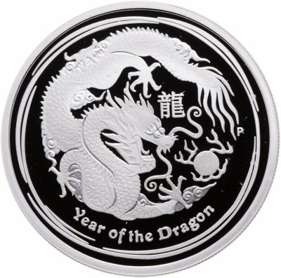 купить Австралия 50 центов (cents) 2012 "Восточный календарь - год дракона" в футляре с сертификатом