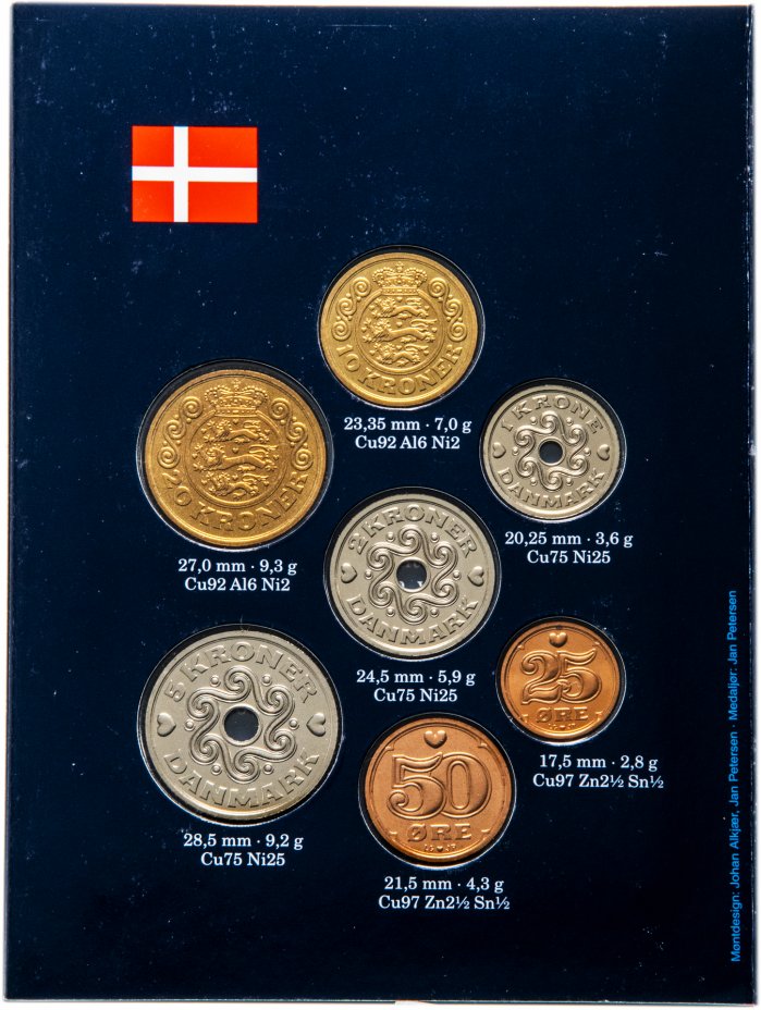 купить Дания набор монет 1999 (7 монет в буклете)