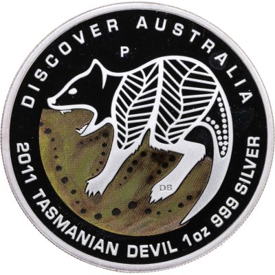купить Австралия 1 доллар 2011 "Откройте для себя Австралию - Тасманийский дьявол"