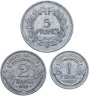 Купить Франция 5 2 1 франк 1943-1949 набор из 3-х монет