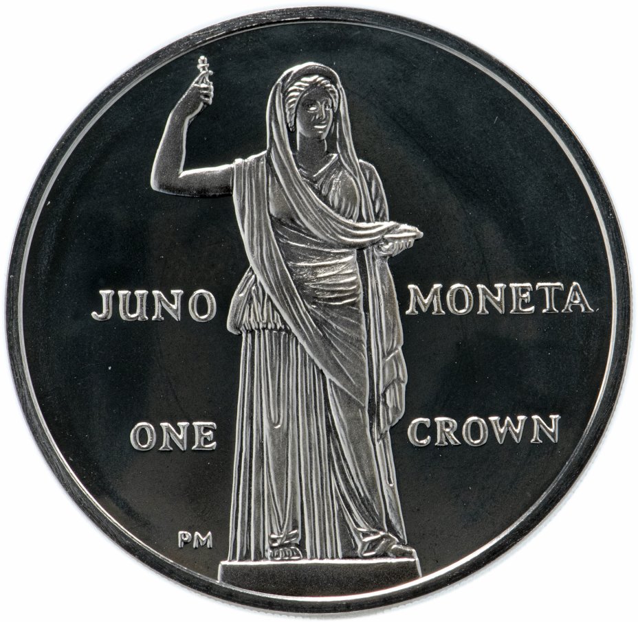 купить Остров Мэн 1 крона 2012 "Юнона монета" в футляре, с сертификатом