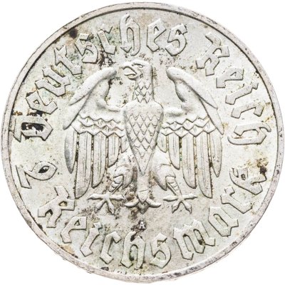 купить Германия (Третий рейх) 2 рейхсмарки (reichsmark) 1933 Е 450 лет со дня рождения Мартина Лютера