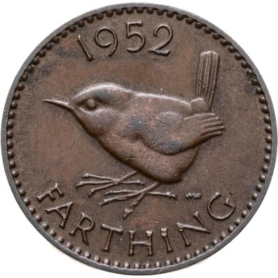 купить Великобритания 1 фартинг (farthing) 1952