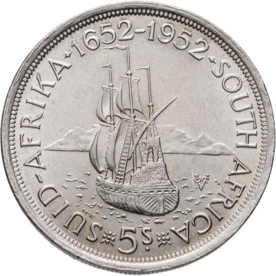 купить ЮАР 5 шиллингов (shillings) 1952 "300 лет основанию Кейптауна"