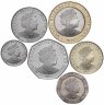 Купить Остров Мэн набор 6 монет 5, 10, 20, 50 пенсов 1, 2 фунта 2017 год