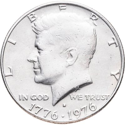 купить США 50 центов (1/2 доллара, half dollar) 1976 D 200 лет независимости США знак монетного двора "D" - Денвер
